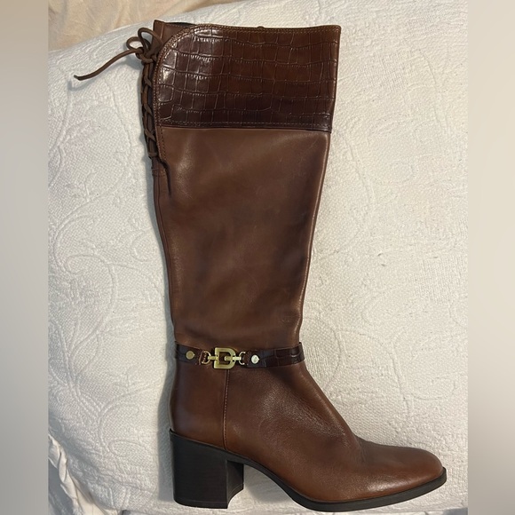 Geox Wistrey Respero Tall Leather Boots Size 39 - Picture 4 of 10